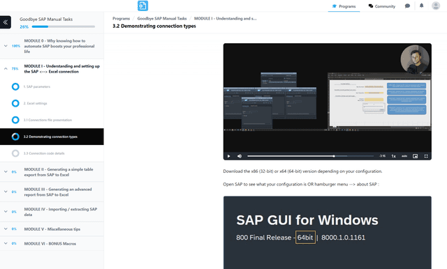 Vista previa del interior de la formación