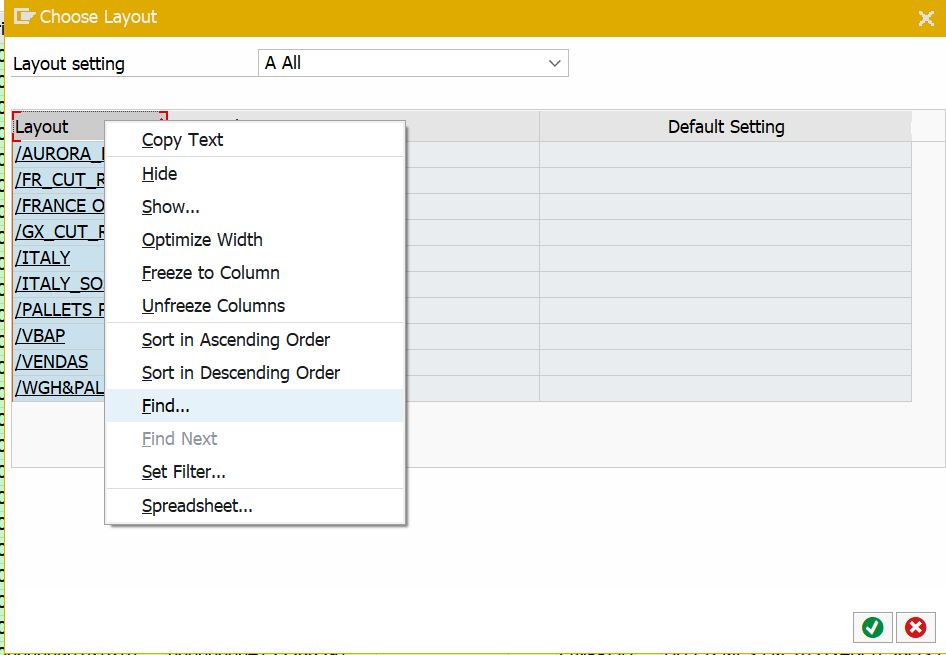 Select Find from context menu